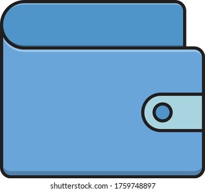 icono de color plano vectorial de cartera 