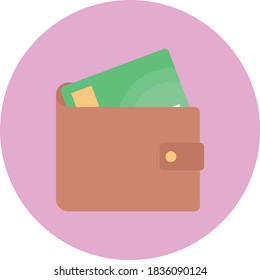 icono de color plano vectorial de cartera 