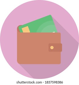 icono de color plano vectorial de cartera 
