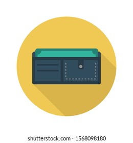 wallet vector flat colour icon 