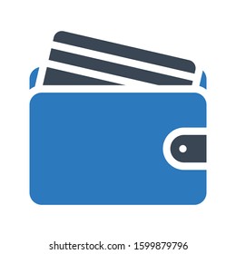 wallet vector glyph color icon 