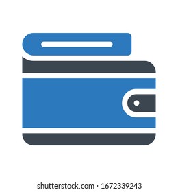 wallet vector glyph color icon 