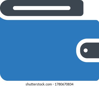 wallet vector glyph color icon 