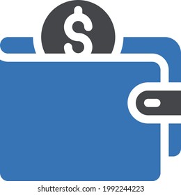 wallet vector glyph color icon