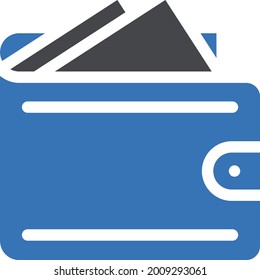 wallet vector glyph colour icon
