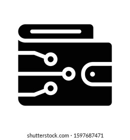 wallet vector glyph flat icon 