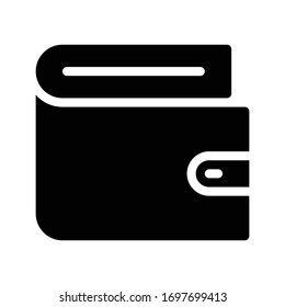 wallet vector glyph flat icon 