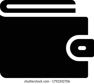 wallet vector glyph flat icon 