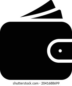 wallet  vector glyph flat icon
