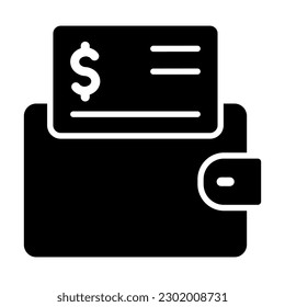 Wallet Vector Glyph Icon Design