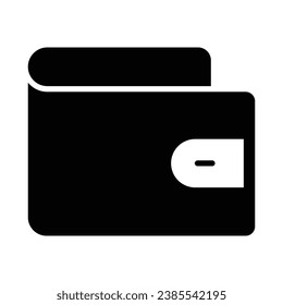 Wallet Vector Glyph Icon For Personal And Commercial Use.
