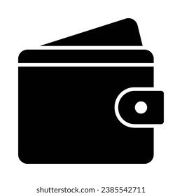 Wallet Vector Glyph Icon For Personal And Commercial Use.
