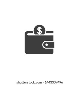 Wallet vector glyph style icon