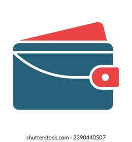 Wallet Vector Glyph Two Color Icon For Personal And Commercial Use.
