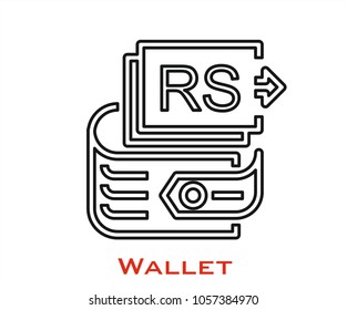 Wallet vector icon