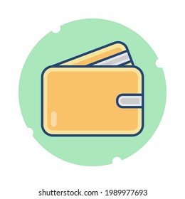 Wallet vector icon. Business object icon