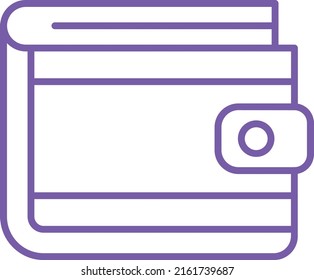 Icono de vector de cartera. Se puede usar para imprimir, móviles y aplicaciones web.