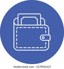 Icono de vector de cartera. Se puede usar para imprimir, móviles y aplicaciones web.