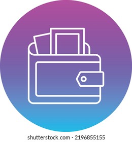 Geldbeutel, Vektorsymbol. Kann für Druck-, Mobil- und Web-Anwendungen verwendet werden.