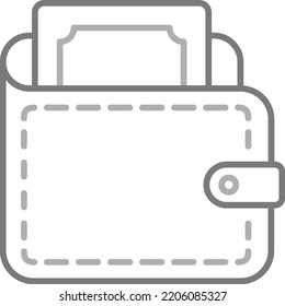 Wallet vector icon. Can be used for printing, mobile and web applications.