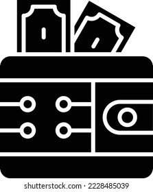 Wallet vector icon. Can be used for printing, mobile and web applications.