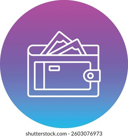 Wallet vector icon. Can be used for printing, mobile and web applications.