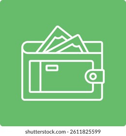 Wallet vector icon. Can be used for printing, mobile and web applications.