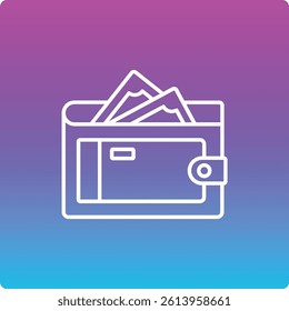 Wallet vector icon. Can be used for printing, mobile and web applications.