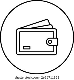Wallet vector icon. Can be used for printing, mobile and web applications.