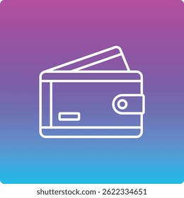 Icono de Vector de la cartera. Se puede utilizar para aplicaciones de impresión, móviles y de Web.
