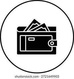 Icono de Vector de la cartera. Se puede utilizar para aplicaciones de impresión, móviles y de Web.