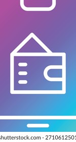 Ilustración de diseño de icono de Vector de cartera