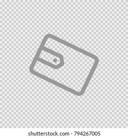 Wallet vector icon eps 10. Purse simple isolated illustration.