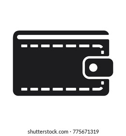 wallet vector icon, flat design best vector wallet illustration 