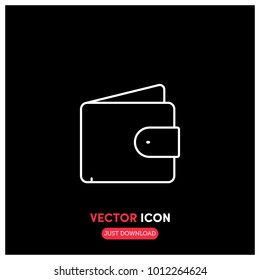 Wallet Vector Icon Illustration