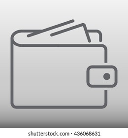 Wallet Vector Icon Illustration