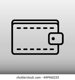 Wallet Vector Icon Illustration
