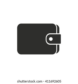 Wallet   vector icon. Illustration isolated on white  background for graphic and web design.