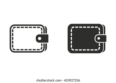 Wallet vector icon. Illustration isolated on white background for graphic and web design.