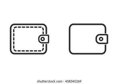 Wallet vector icon. Illustration isolated on white background for graphic and web design.