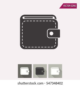 Wallet vector icon. Illustration isolated for graphic and web design.