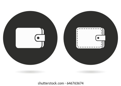 Wallet vector icon. Illustration isolated for graphic and web design.