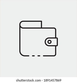 Wallet Vector Icon Illustration Sign