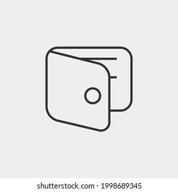 signo de ilustración de icono de vector de cartera  