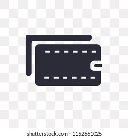 Wallet vector icon isolated on transparent background, Wallet logo concept
