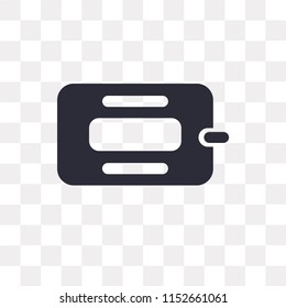 Wallet vector icon isolated on transparent background, Wallet logo concept