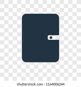Wallet vector icon isolated on transparent background, Wallet logo concept