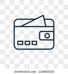 Wallet vector icon isolated on transparent background, Wallet logo concept