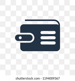Wallet vector icon isolated on transparent background, Wallet transparency concept can be used web and mobile