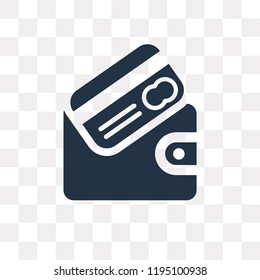 Wallet vector icon isolated on transparent background, Wallet transparency concept can be used web and mobile